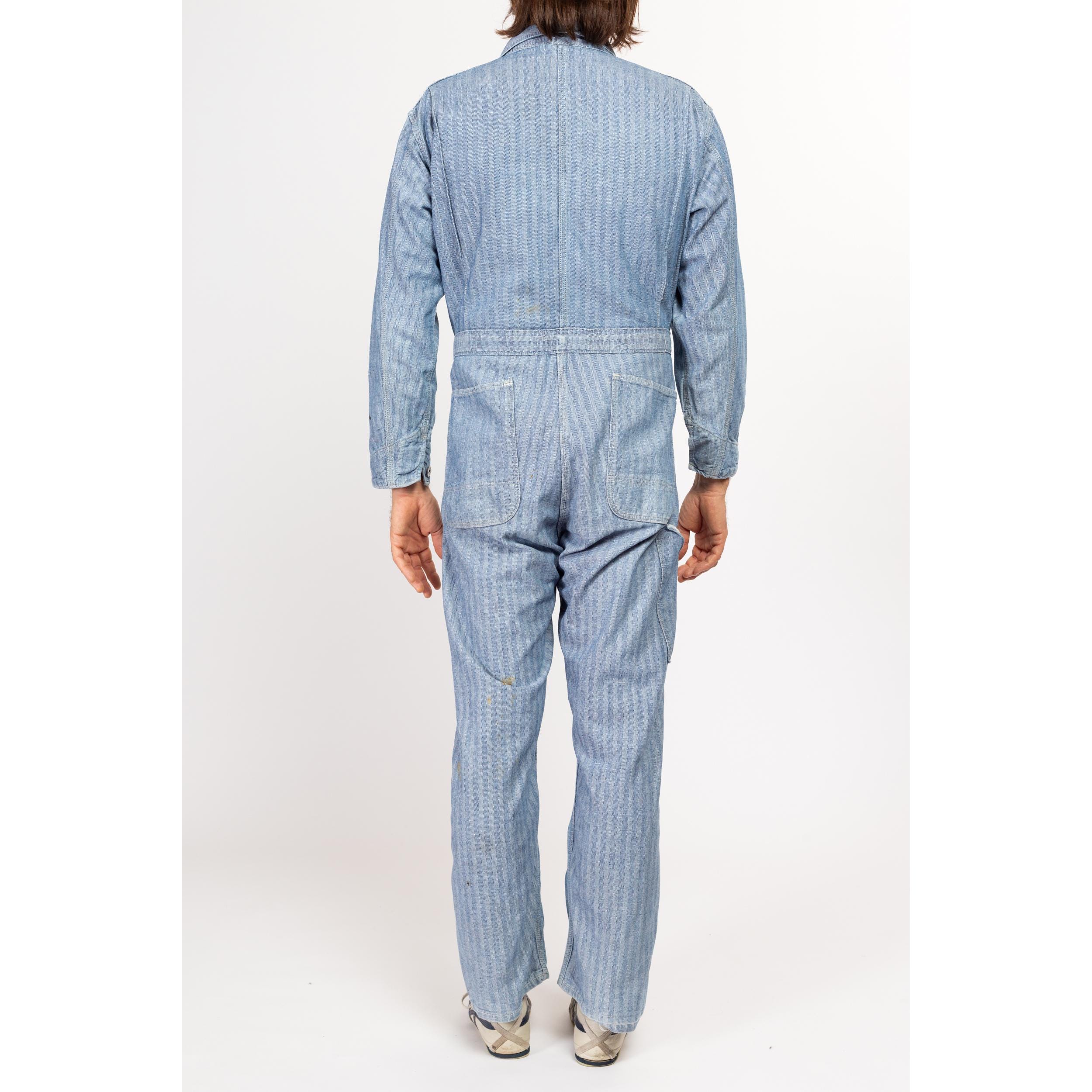 38M 1950s Hercules Nation-alls Herringbone Striped Workwear