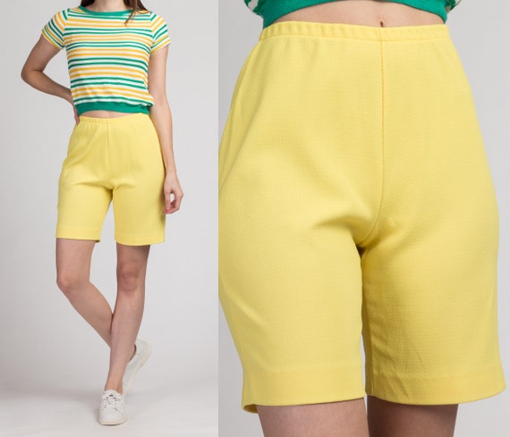 70s Jantzen Yellow High Waist Shorts - Small | Vin