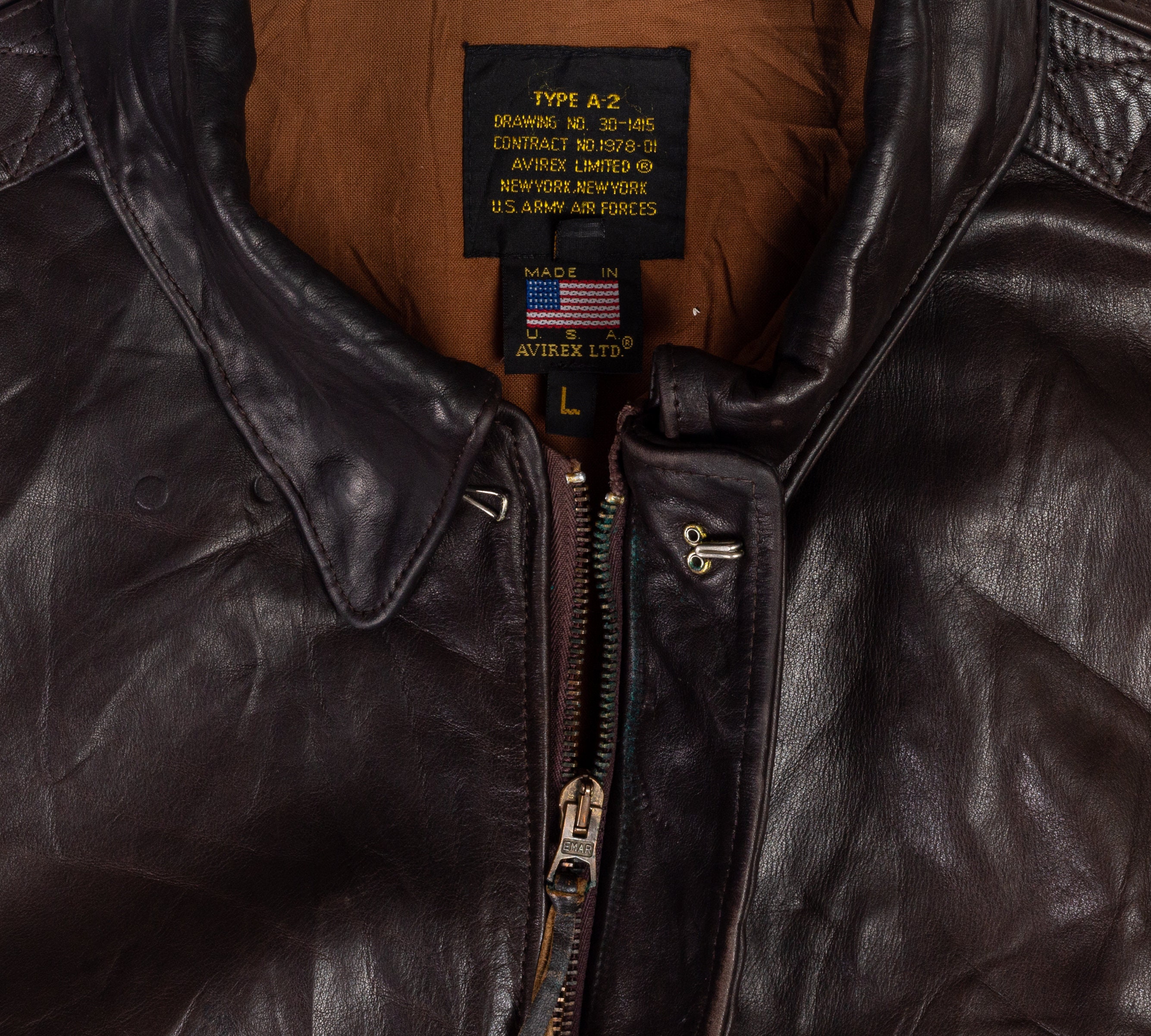 Vintage Avirex A-2 Leather Bomber Jacket Men's Large - Etsy Israel