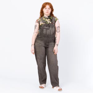 Vintage 90s Faded Grey Denim Overalls - Medium | Women's Overalls, Grunge Carpenter Dungarees Overall Pants
