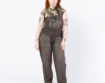 Vintage 90s Faded Grey Denim Overalls - Medium | Women's Overalls, Grunge Carpenter Dungarees Overall Pants