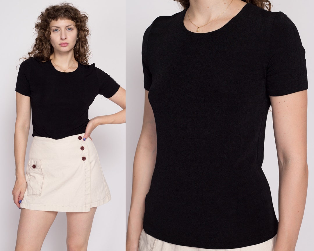 90s Slinky Sequin Cutout Top (M)