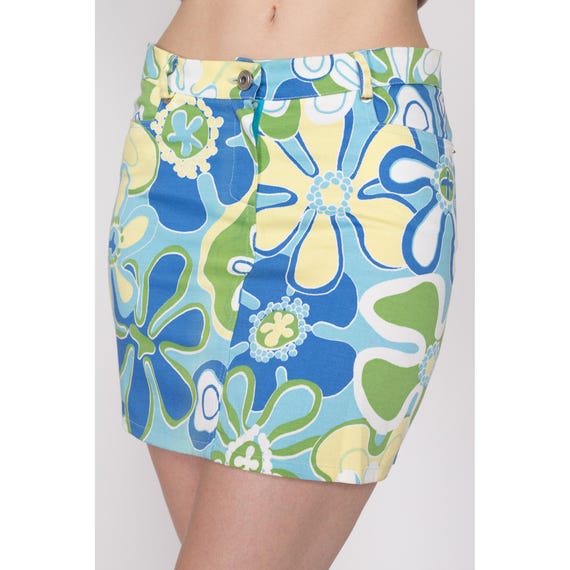 Vintage Y2K Bikini Bottom Floral Mini Skirt - XS … - image 8