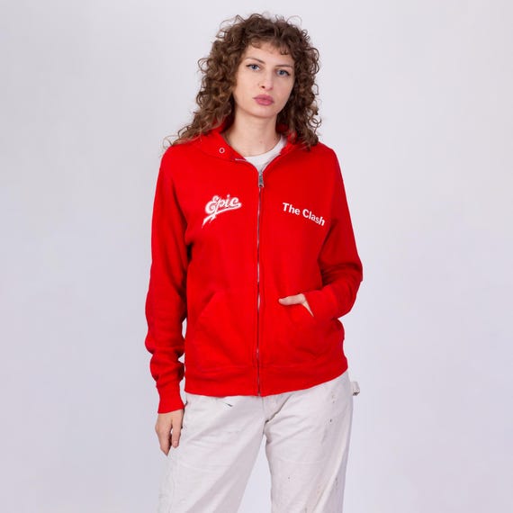 Med lrg 80s the Clash London Calling Hooded Sweatshirt Unisex Vintage Epic Records Album Promo Zip up Track Jacket Etsy UK