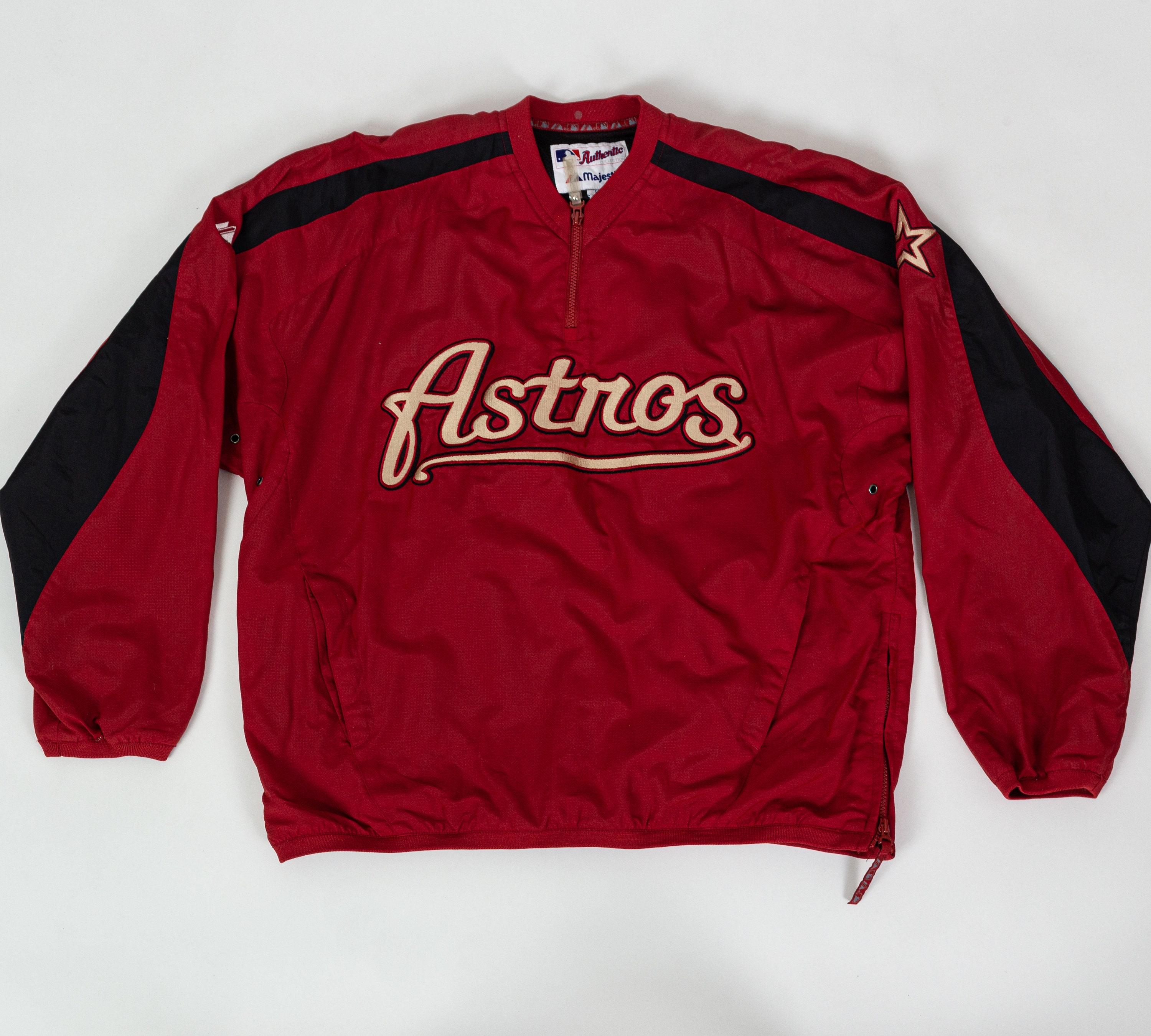 Vintage 80s Houston Astros Majestic Red Jersey Mens XL