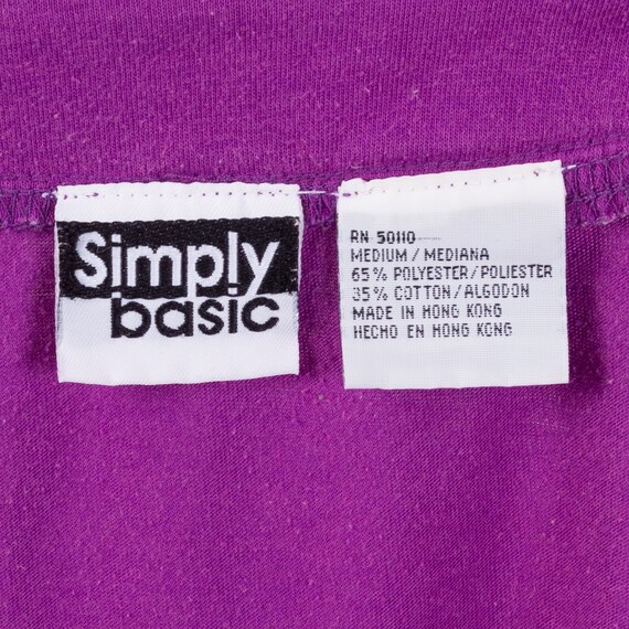 Medium 80s Purple Crop Top | Vintage Scoop Neck H… - image 6