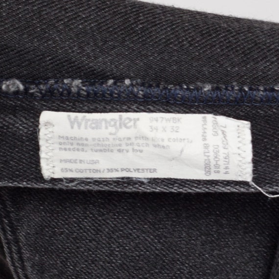 34x32 90s Wrangler Faded Black Jeans | Vintage St… - image 7