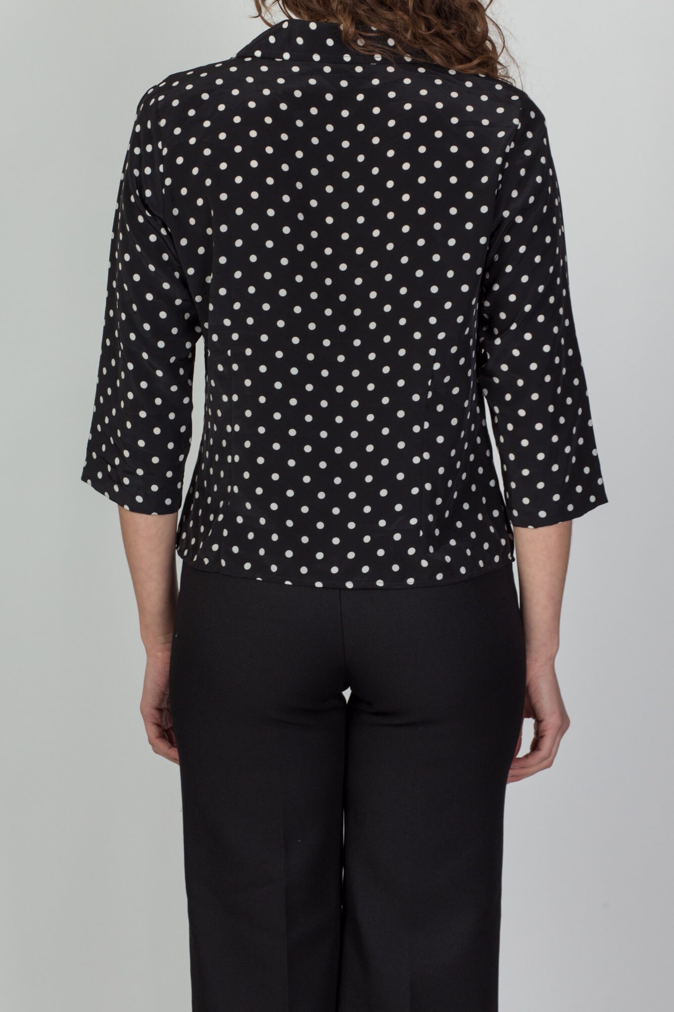 petite polka dot blouse