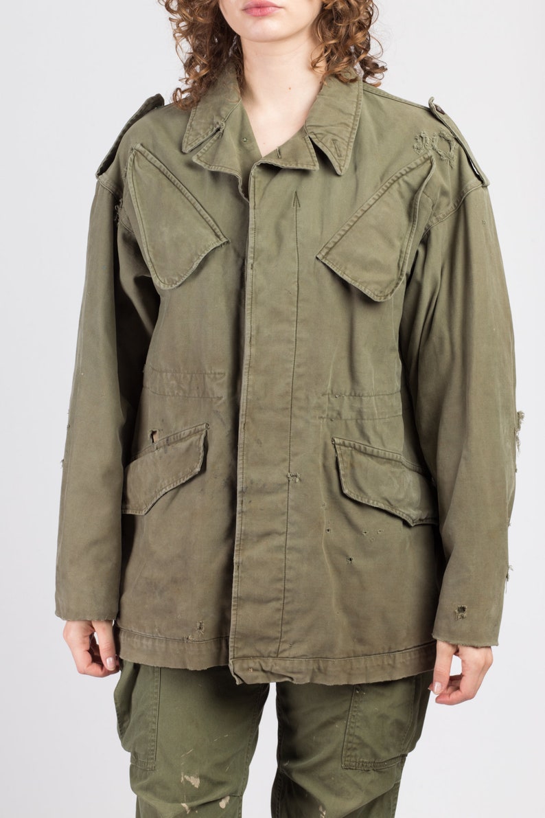 Vintage 1960s Distressed Dutch Army Field Jacket Men's Etsy