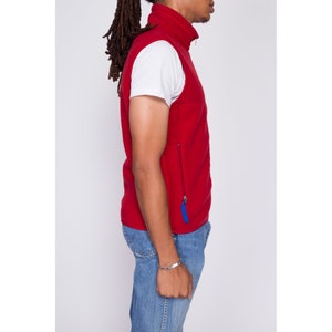 Small 90s Patagonia Synchilla Red Fleece Vest Vintage Zip Front Sleeveless Lightweight Jacket image 4