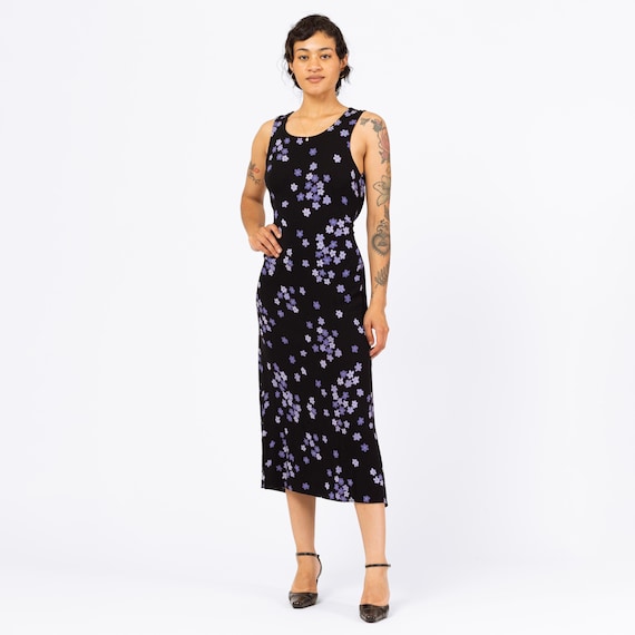 chinese dress ladies Cottage Chorus Maxi Dress [BLACK/PURPLE] main image 0