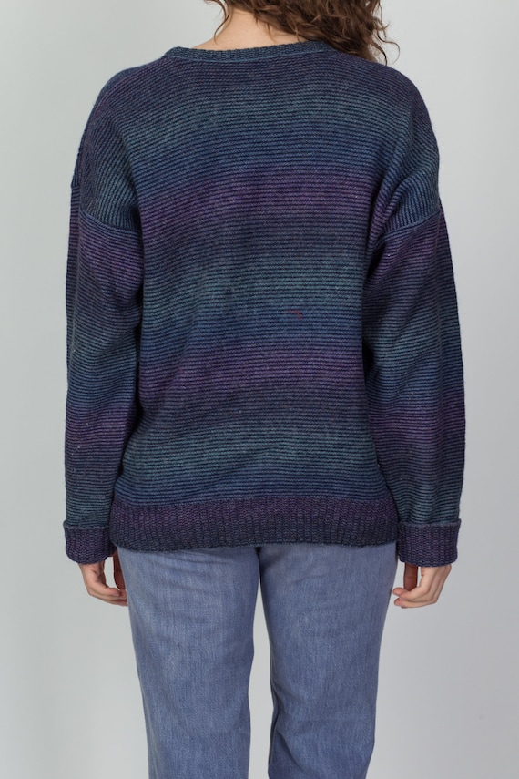 Vintage Striped Slouchy Knit Sweater Men's Medium… - image 5