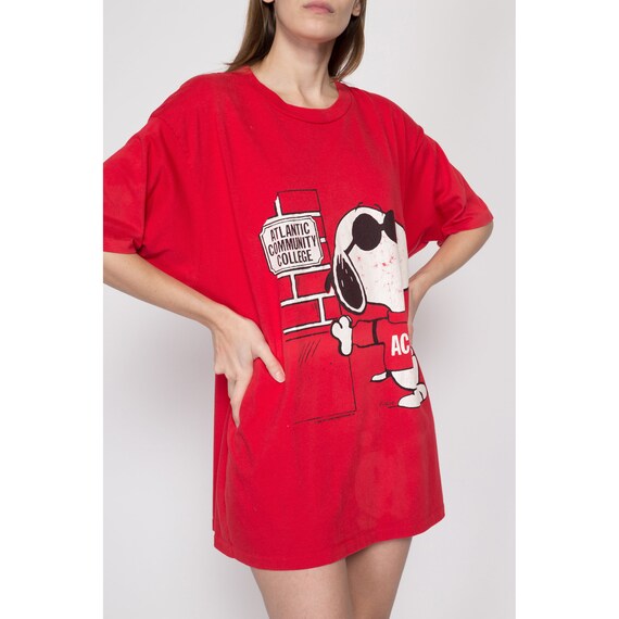 One Size 80s Snoopy Atlantic Community College Re… - image 3