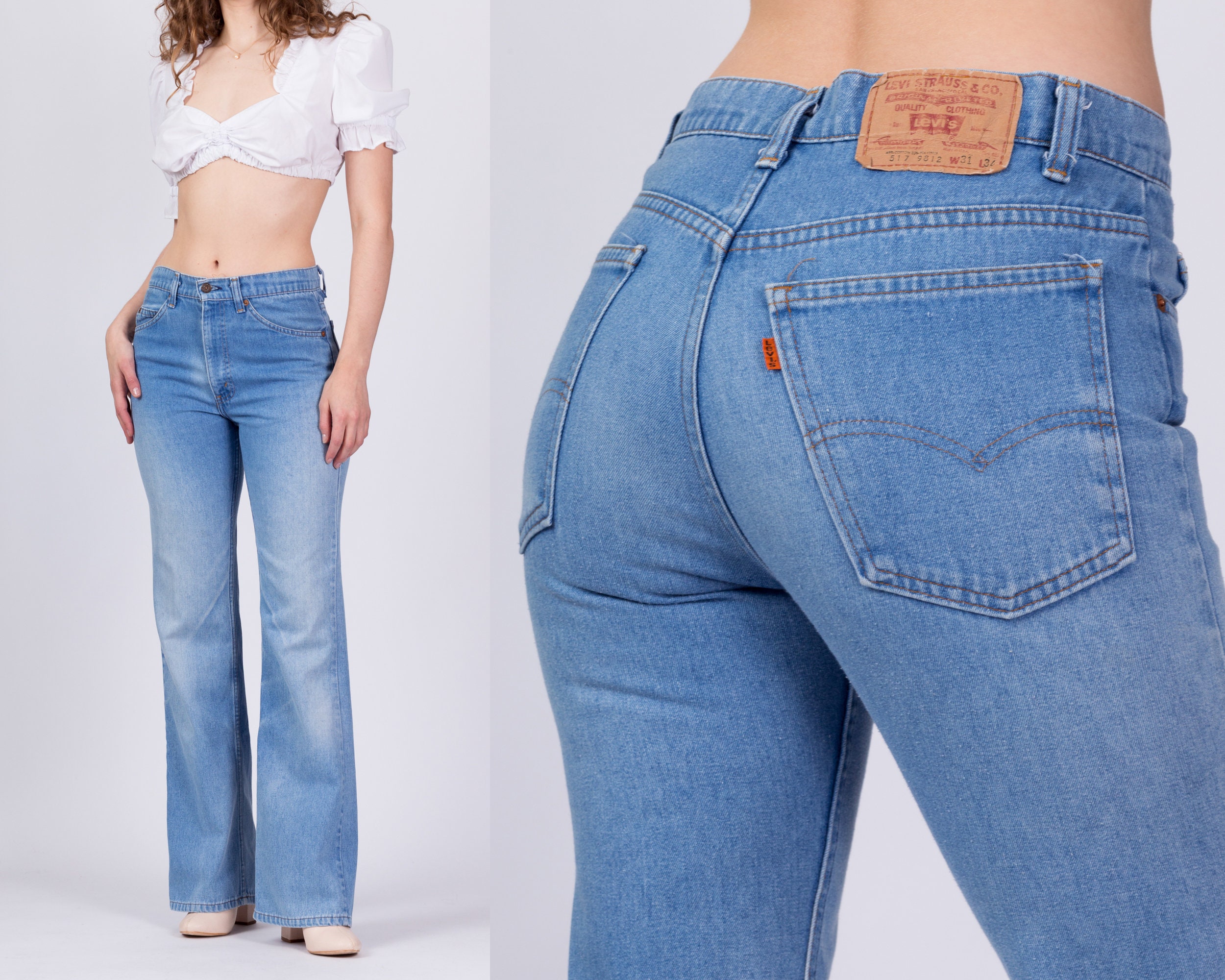 Vintage Levi's 517 Light Wash Bootcut Jeans - Women's Medium Vintage Levi's 517 Light Wash Bootcut Jeans - Women's Medium