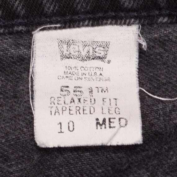 Vintage Levis 551 Black Cut Off Jeans Medium, 29"… - image 8