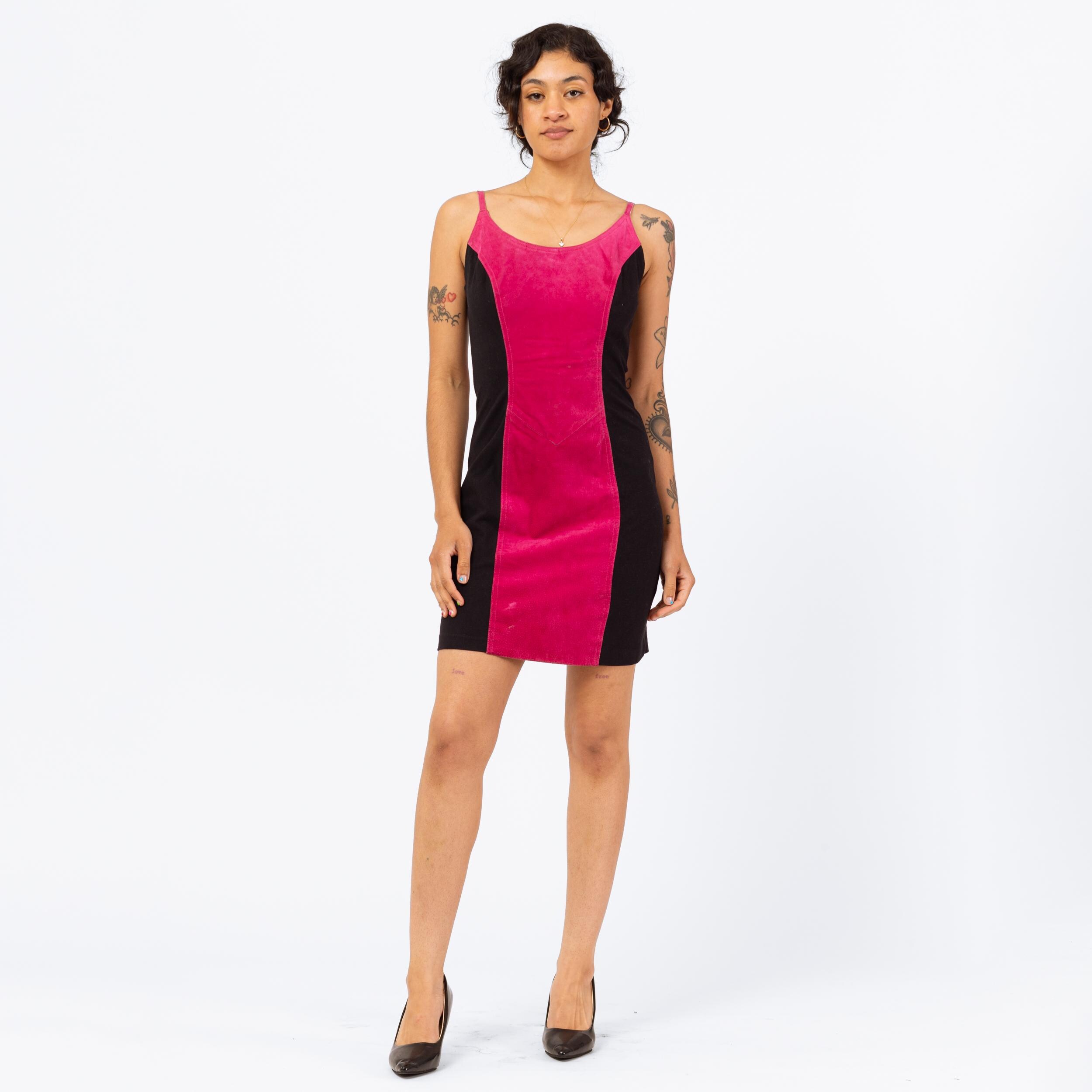 city chic leather dress PU Leather Pleated A-Line Long Sleeve Dress