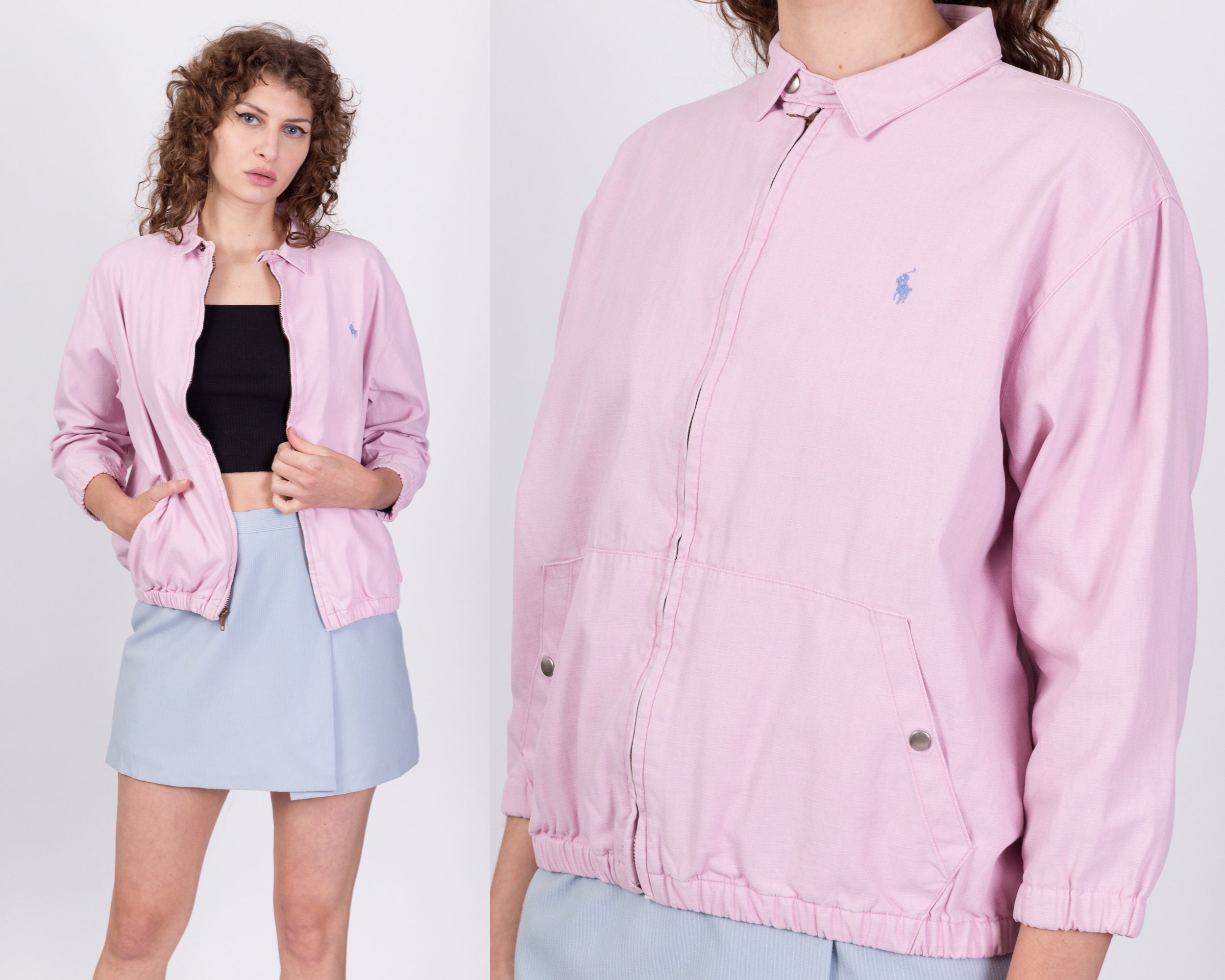 90s Pink Polo Ralph Lauren Harrington Jacket Petite Large - Etsy Australia