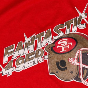 XS 90s Fantastic 49ers NFL T Shirt Unisex Vintage San Francisco Red Football Tee image 2