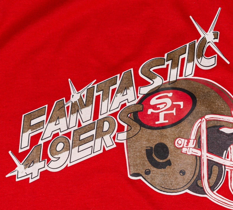 XS 90s Fantastic 49ers NFL T Shirt Unisex Vintage San Francisco Red Football Tee image 2