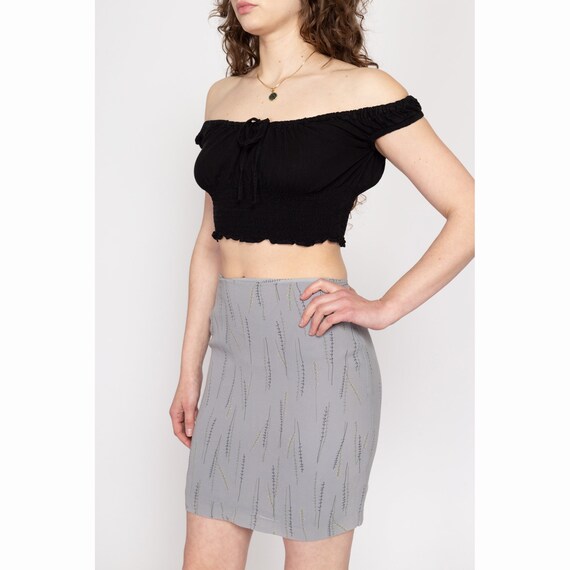 Objviola Mw Re Short Knit Skir Medium Grey Melange