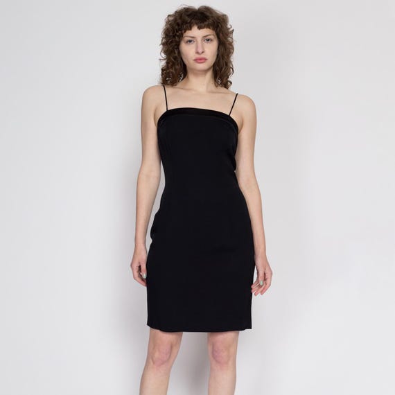 Medium 90s Square Neck Little Black Dress Petite | Vintage A Line Spaghetti  Strap Mini Party Dress - Etsy UK