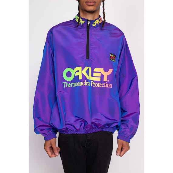 90s Oakley Thermonuclear Protection Surf Style Windbreaker - One
