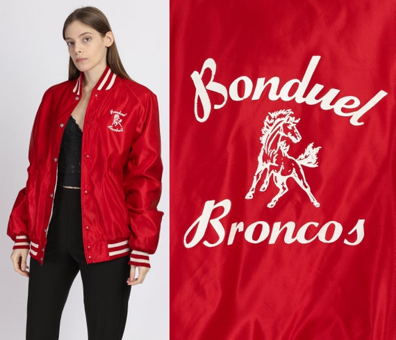 red satin baseball jacket