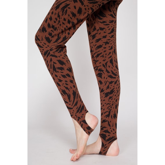 Small 80s Animal Print Stirrup Lounge Pants | Vin… - image 8