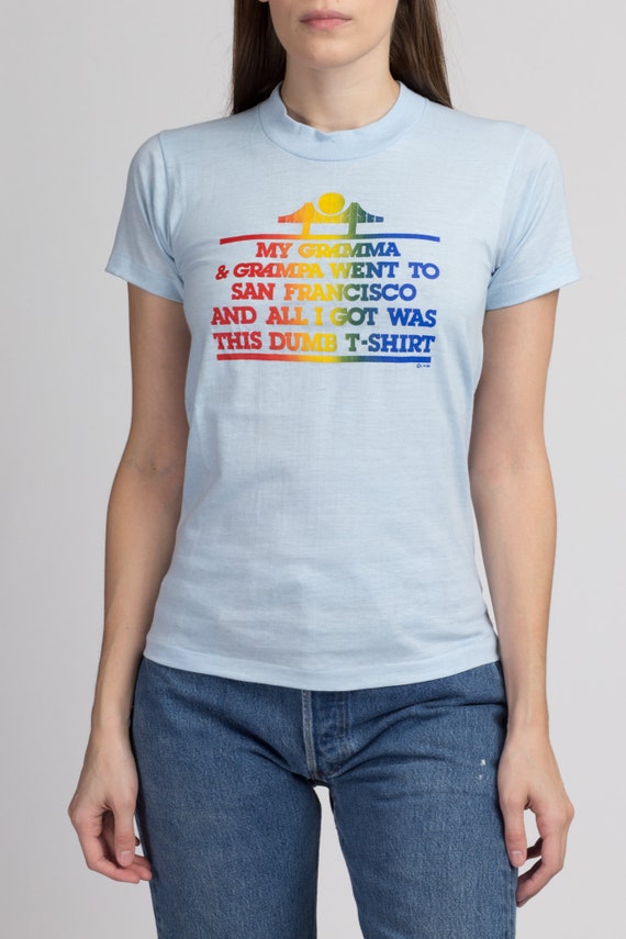 80s San Francisco Rainbow Tourist Tee Extra Small… - image 2