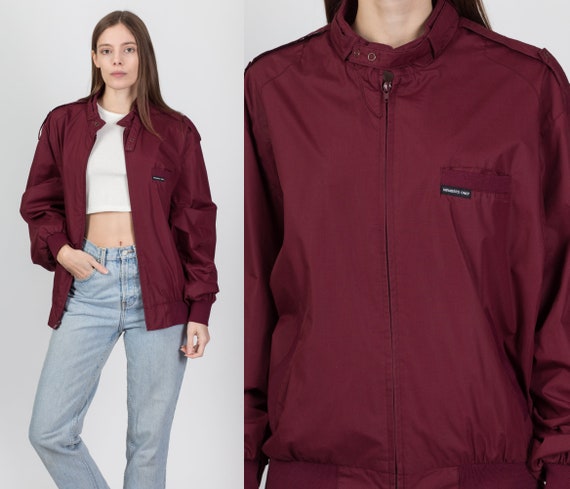 maroon members only jacket