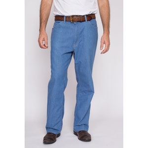 Pantalon en denim bleu 36x32 des années 80 Pantalon en jean taille haute vintage image 2