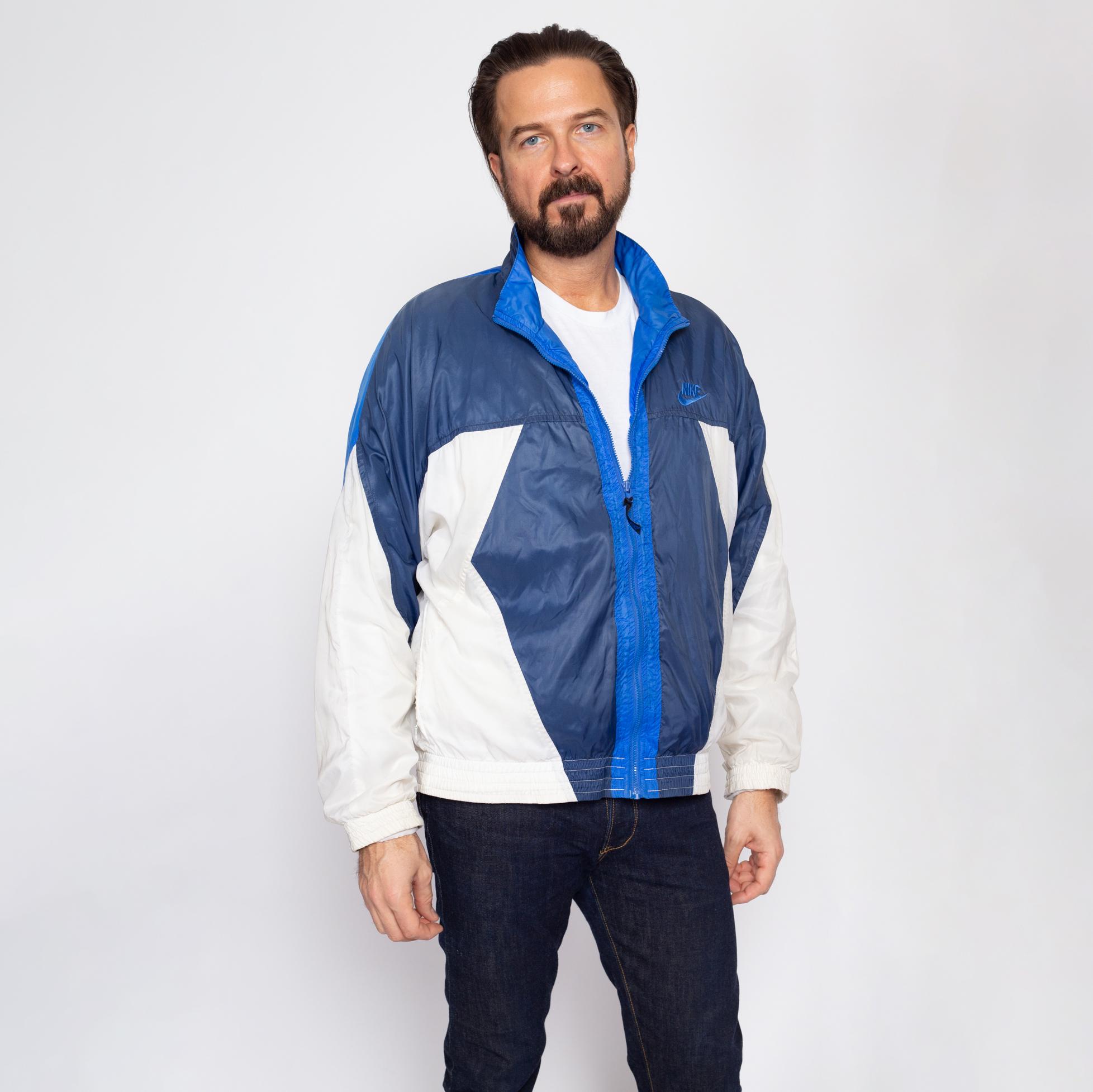 80s 90s Nike Color Block Windbreaker - Large | Vintage