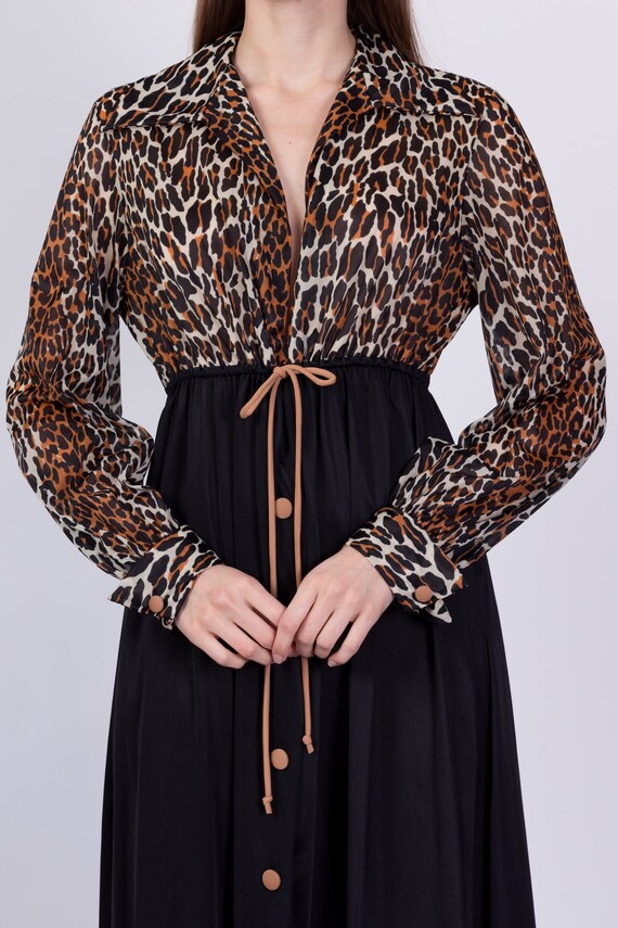 60s 70s Vanity Fair Leopard Print Loungewear Hous… - image 7