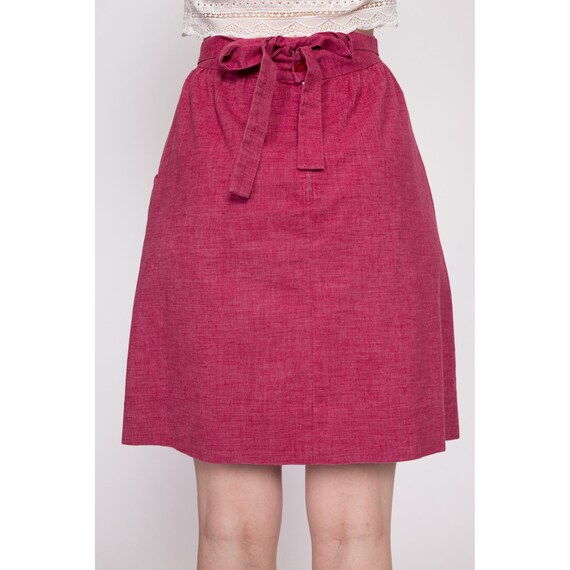 1960s Magenta Pink Mini Skirt Small | Vintage 60s… - image 5