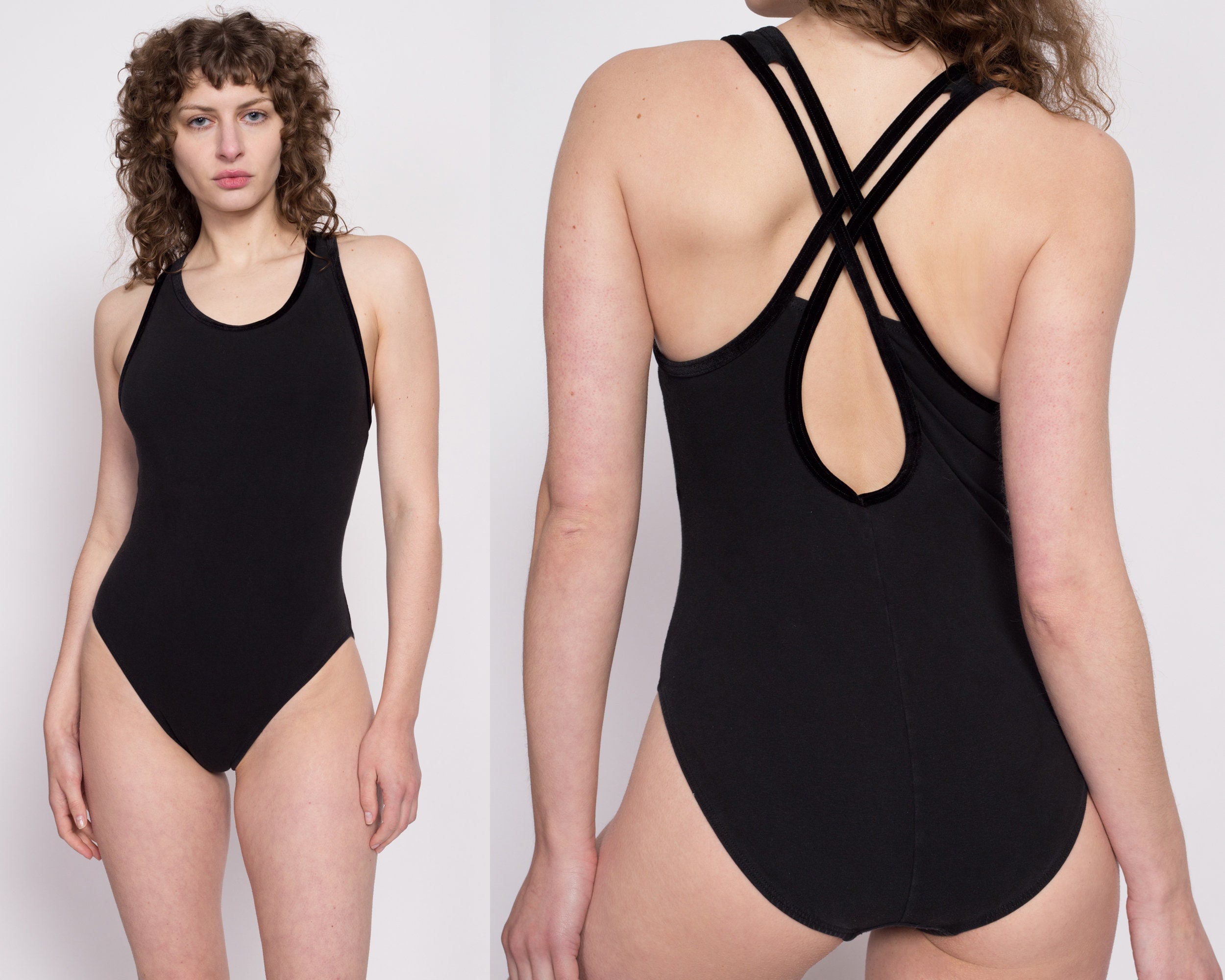 NWT Liz Claiborne Swim Suit Color Black 1 Piece Built In Bra High Cut Wide  Strap
