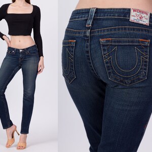 Medium Y2K True Religion Low Rise Skinny Jeans | Vintage 2000s