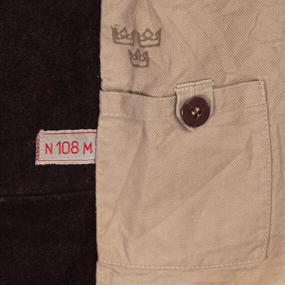 Genuine WWII vintage Swedish army wool uniform jacket M39 1940's military Grey