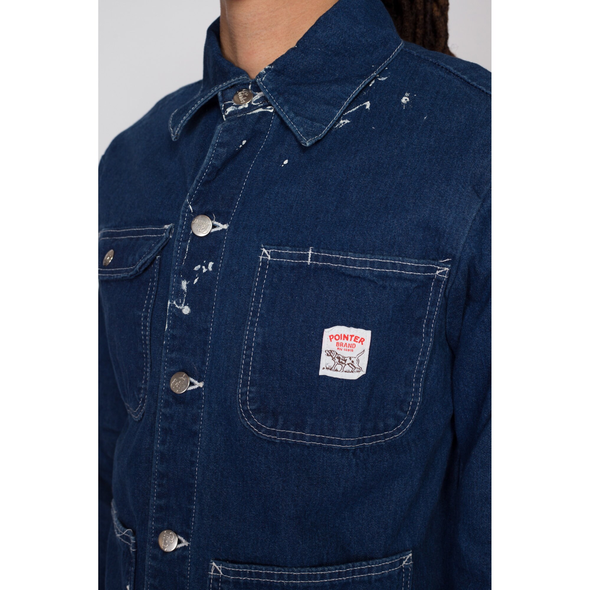 POINTER CHORE COAT （カバーオール）　DENIM　S Pointer Brand Selvedge Denim Chore Coat - Indigo Denim