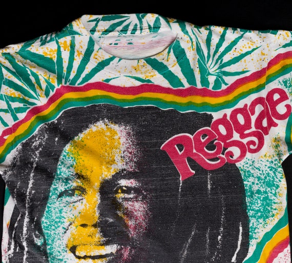 Vintage 90s Bob Marley T Shirt Medium Reggae Music All Over - Etsy ...