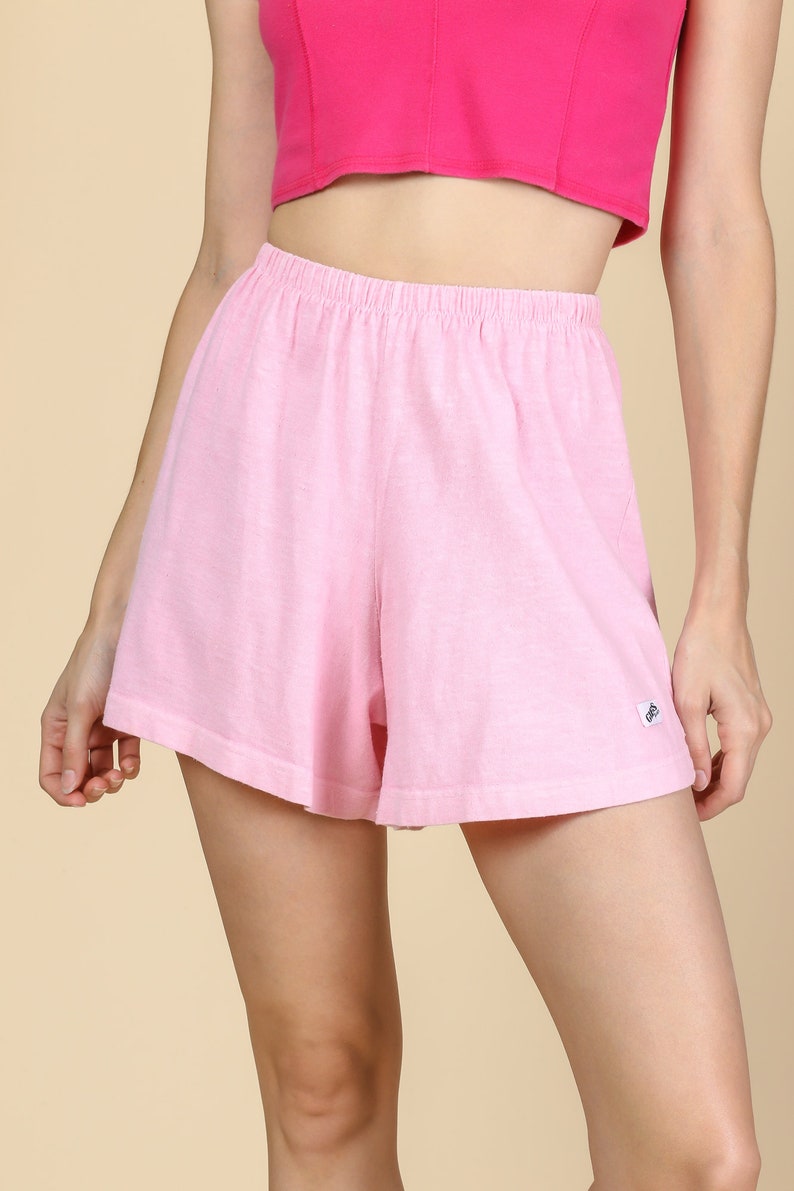 80s 90s Athletic High Waisted Streetwear Gym Shorts Small Vintage Pink
