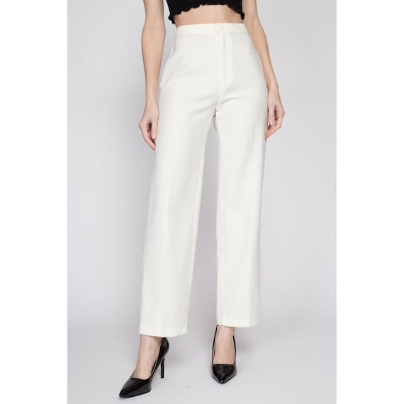 Small 70s Levi's White High Waisted Pants 25.5" |… - image 2