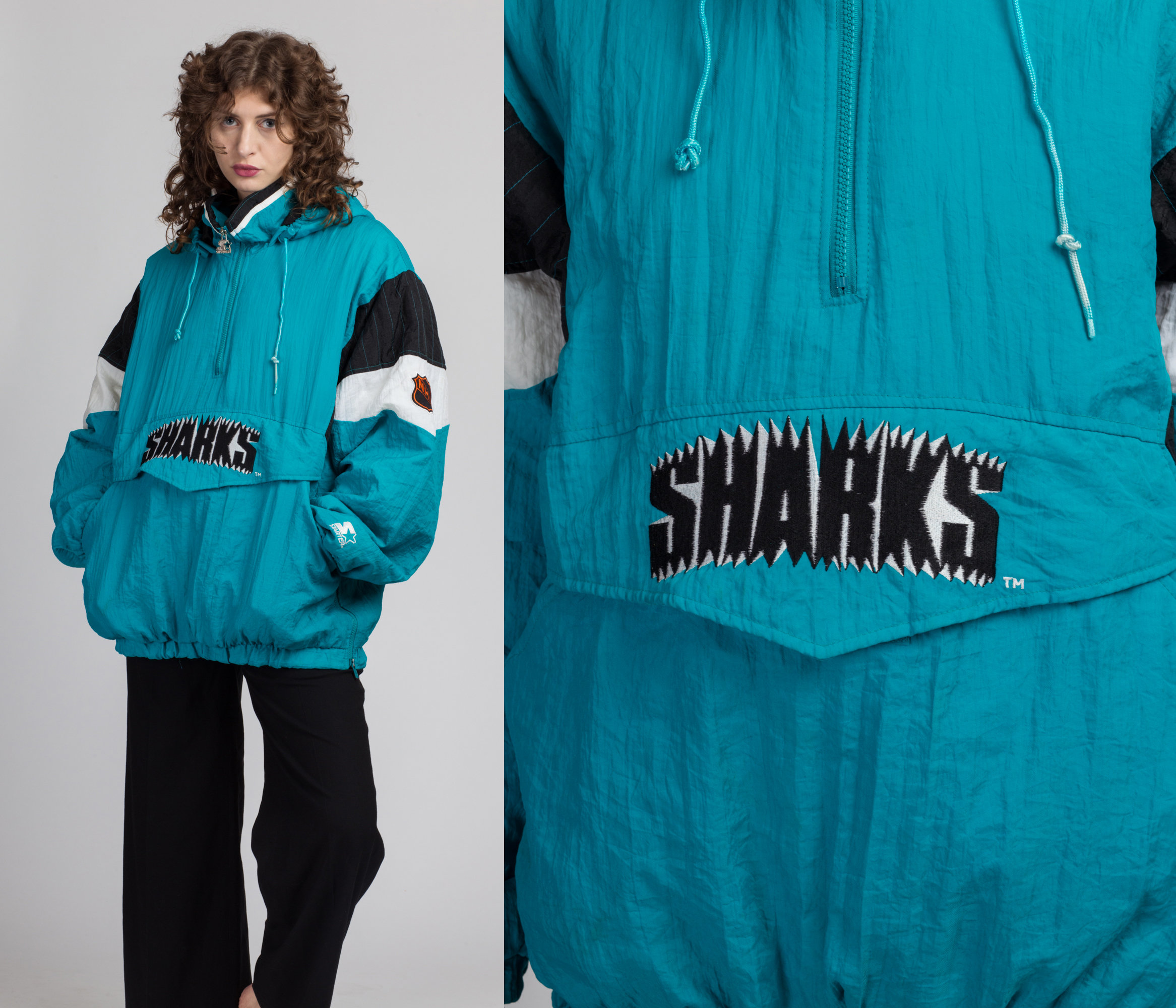 San Jose Sharks NHL Varsity Green and Orange Jacket