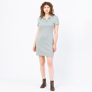 knit black mini dress Black Ribbed Knit Scoop Neck Long Sleeve Mini Dress main image 1