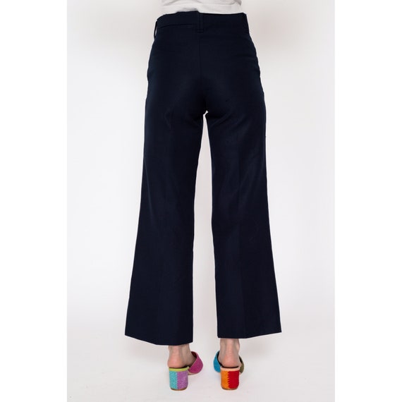 XS 70s Levi's Midnight Blue High Waisted Flared P… - image 4