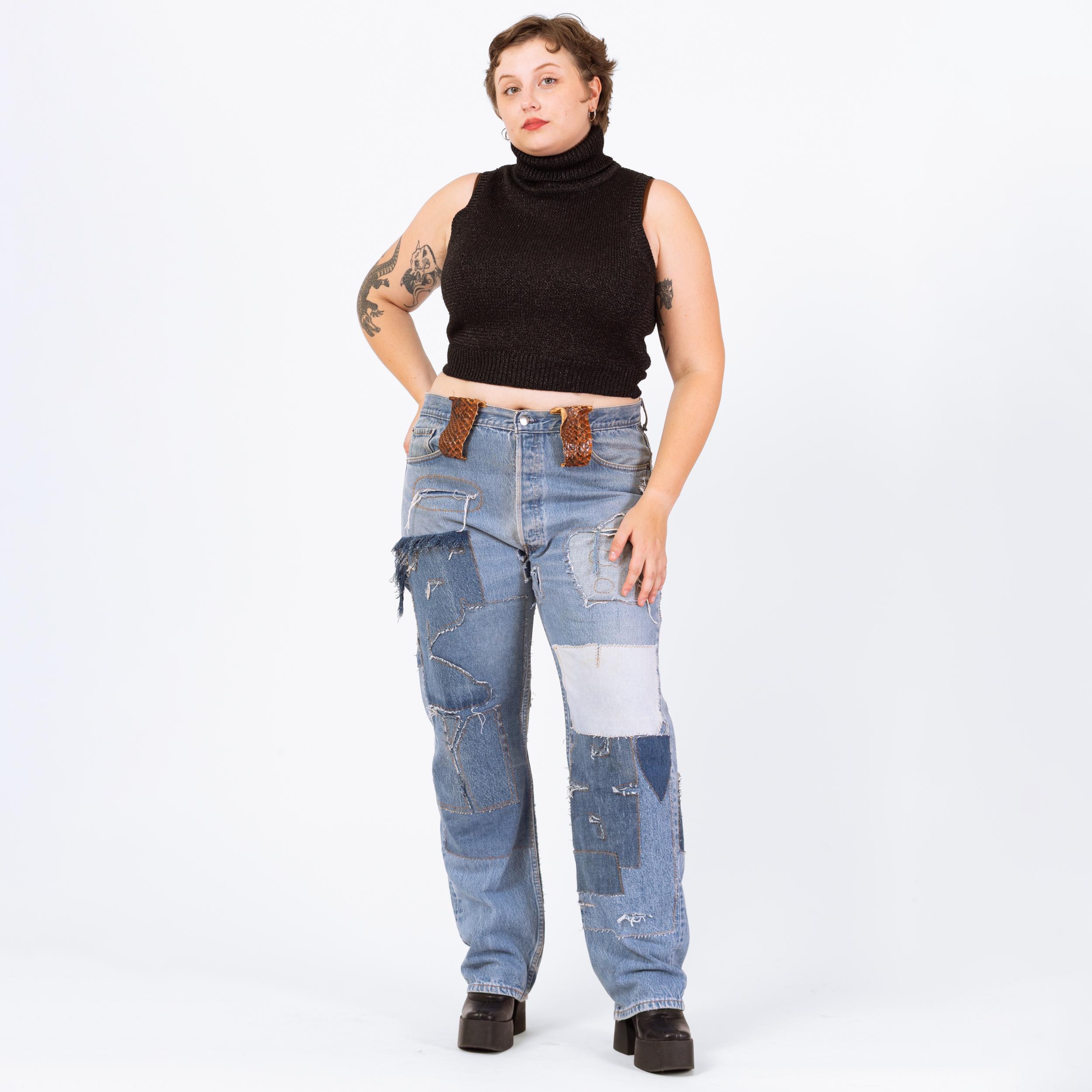 Vintage Y2K Dolce & Gabbana Patchwork Jeans - 1X | 2000s Designer