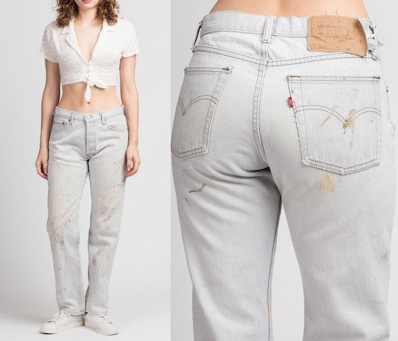 Vintage White Levi's 501 Jeans Unisex - 32x32 | 80
