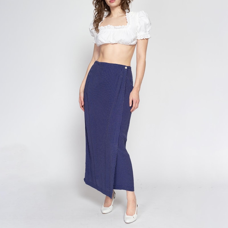 Blue Polka Dot Women's Skirt