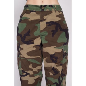 Sm-Lrg Vintage Camo Cargo Field Pants All Sizes Unisex Military Olive Drab Camouflage Army Combat Trousers image 7