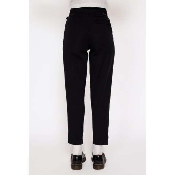 Petite XS 80s Black Pleated High Waisted Pants | … - image 6