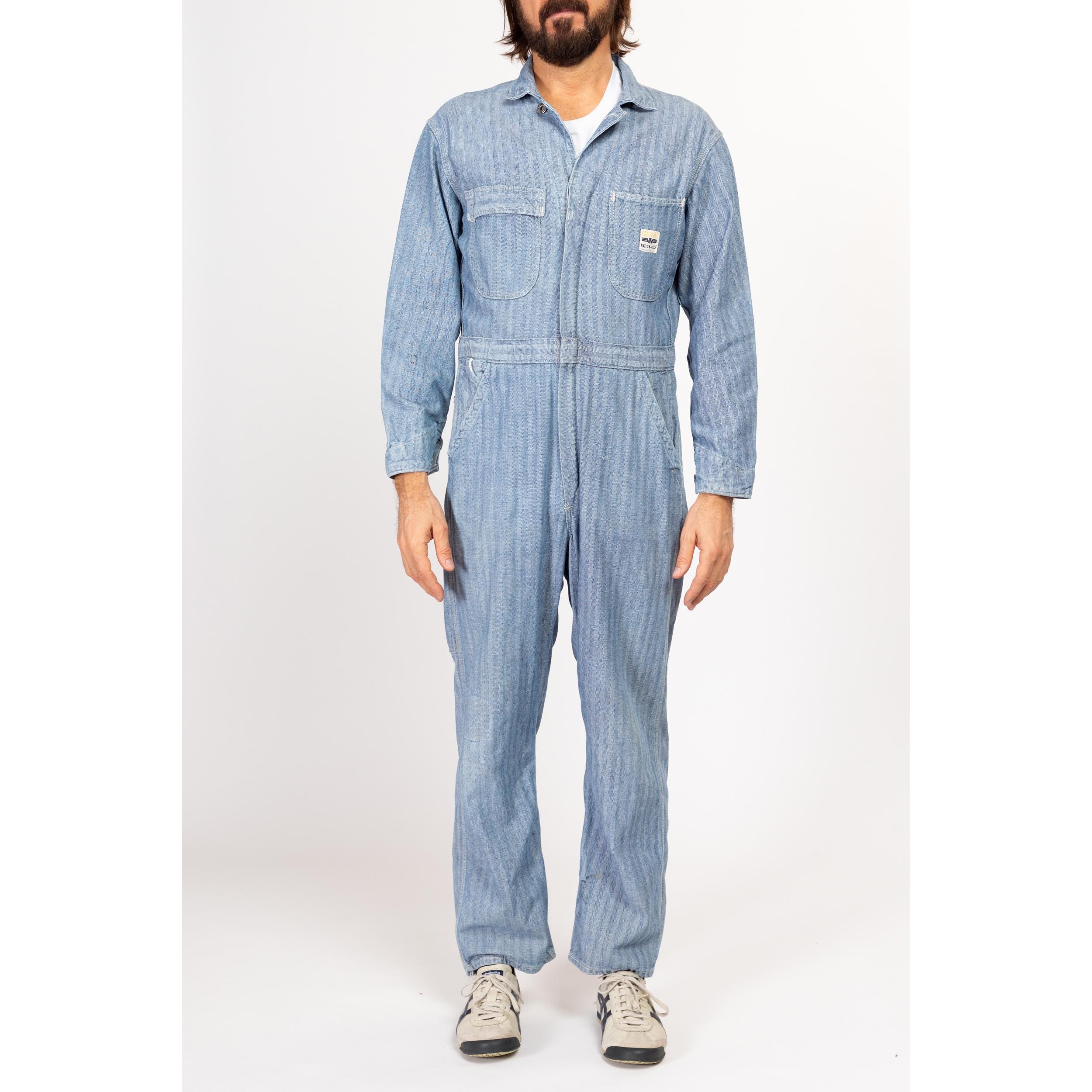 38M 1950s Hercules Nation-alls Herringbone Striped Workwear